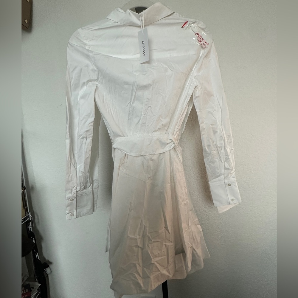 Derek Lam 10 Crosby | Flora Asymmetric Shirt Dress - Picture 14 of 16